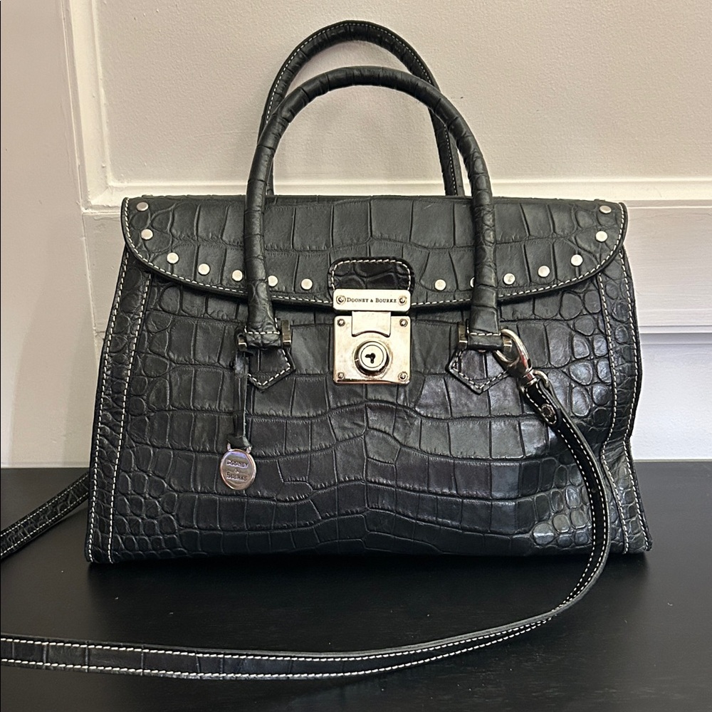 Dooney & Bourke Alto crocodile embossed satchel